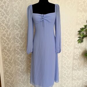 Aritzia Wilfred Periwinkle Long-Sleeve Dress